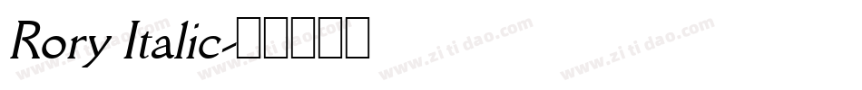 Rory Italic字体转换